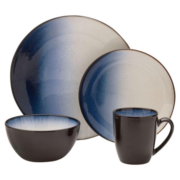 Gourmet Basics Asher Blue 16-pc. Dinnerware Set