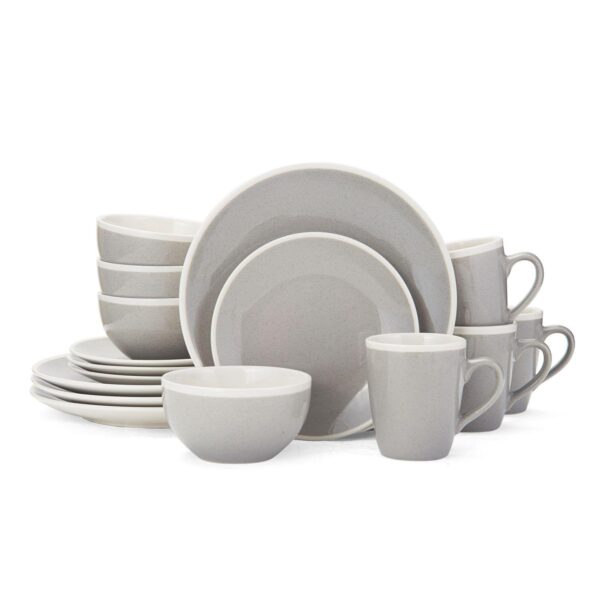 Gourmet Basics by Mikasa 16-piece Melanie Gray Dinnerware Set