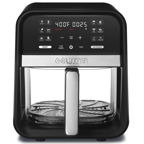 Gourmia 7-Quart Digital Air Fryer with Glass Basket and 12-One Touch Cooking Presets