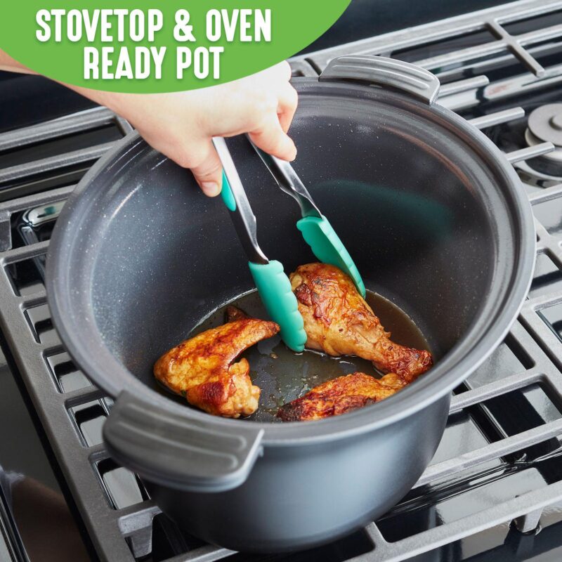 GreenLife Cook Duo Programmable 6-qt. PFAS-Free Ceramic Nonstick Slow Cooker - Image 3