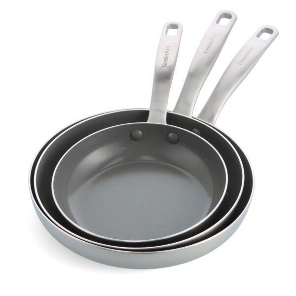 GreenPan Chatham 3-pc. Stainless Steel Frypan Set