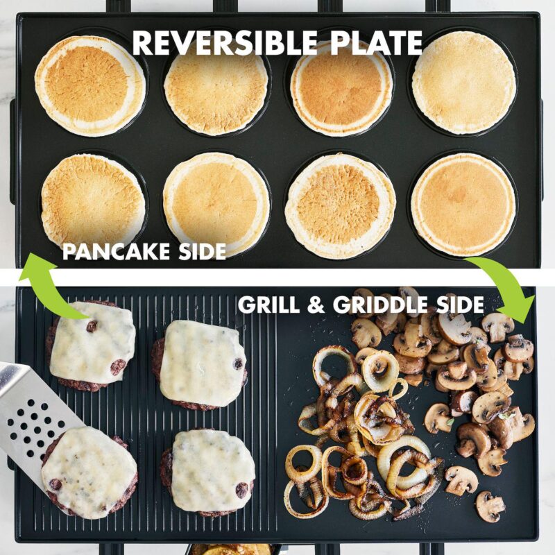 GreenPan Electrics PFAS-Free Ceramic Nonstick Reversible Grill, Griddle and Raclette - Image 7