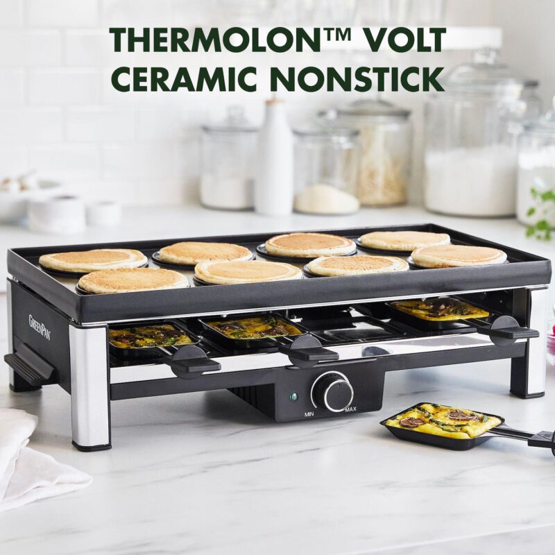 GreenPan Electrics PFAS-Free Ceramic Nonstick Reversible Grill, Griddle and Raclette - Image 3