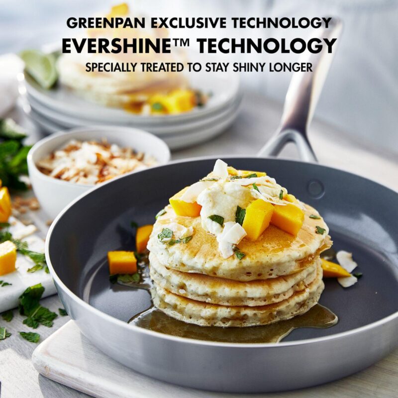 GreenPan GP5 2pc 10 in and 12 in 5Ply Stainless Steel Frying Pan Set - Image 5
