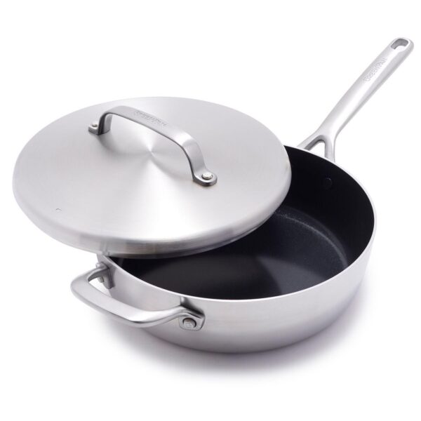 GreenPan GP5 4 QT 5Ply Stainless Steel Saute Pan with Lid