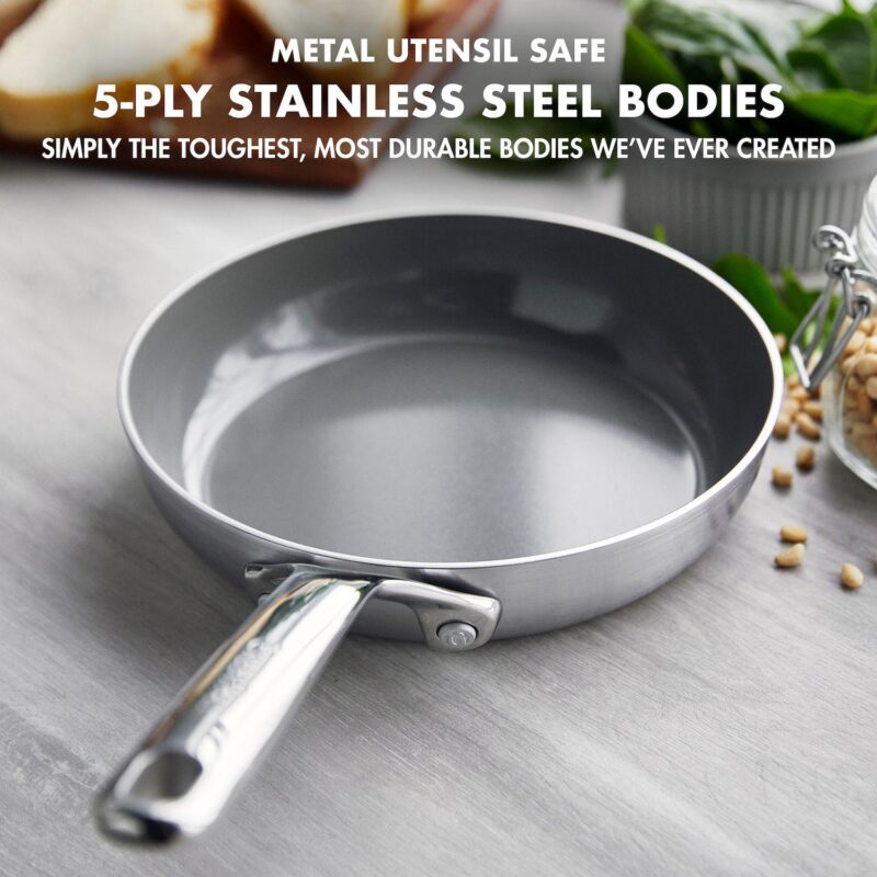 GreenPan GP5 8 in 5Ply Stainless Steel Frying Pan - Image 3