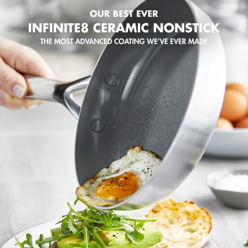 GreenPan GP5 8 in 5Ply Stainless Steel Frying Pan - Image 2