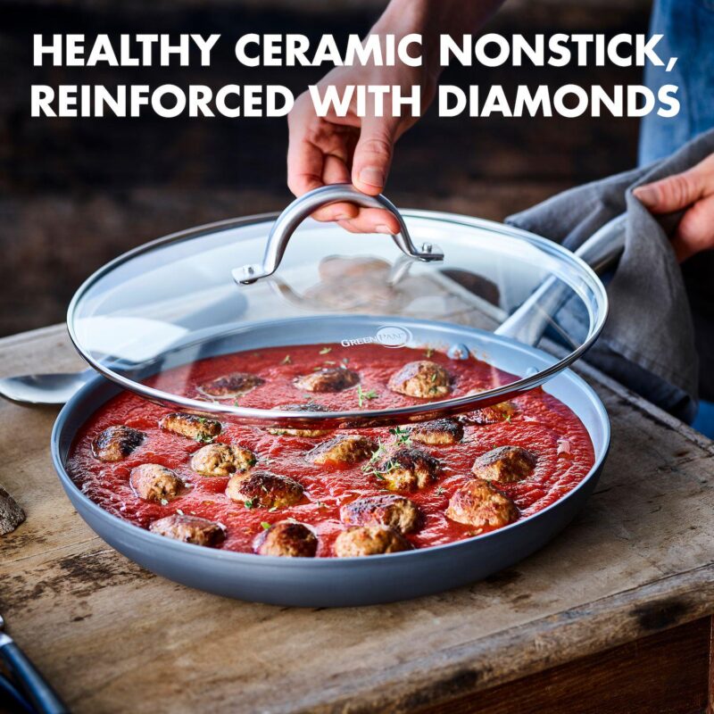 GreenPan Lima 12-in. Ceramic Nonstick Covered Frypan - Image 2