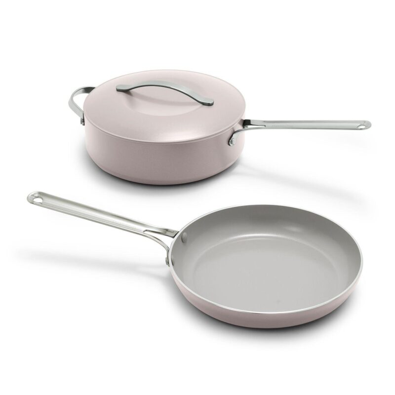 GreenPan Nova 3-pc. Healthy Ceramic Nonstick Cookware Set 10-in. Frypan and 4.37-qt. Saut Pan with Lid - Image 13