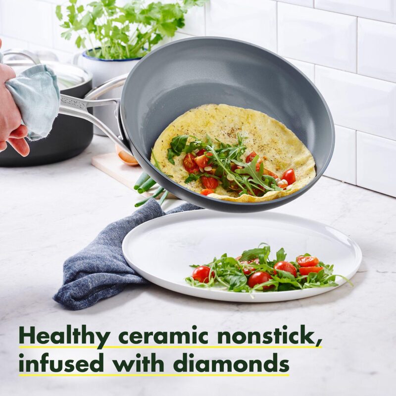 GreenPan Paris Pro Ceramic Nonstick Frypan Set - Image 4