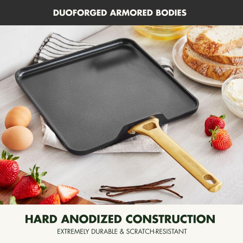 GreenPan Reserve 11  in Hard Anodized Caramic NonStick Griddle Pan - Image 2