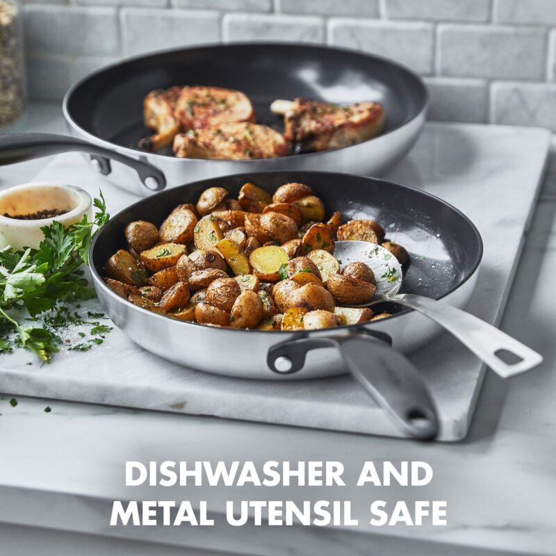 GreenPan Venice Pro Noir 2pc 3Ply Stainless Steel Frypan Set - Image 7