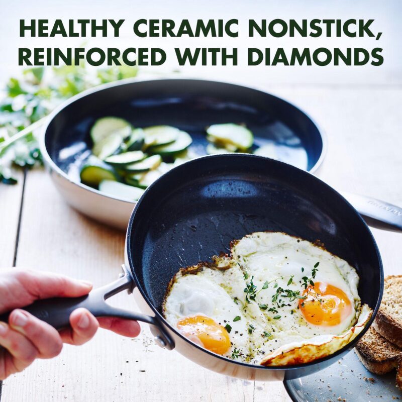 GreenPan Venice Pro Noir 2pc 3Ply Stainless Steel Frypan Set - Image 2