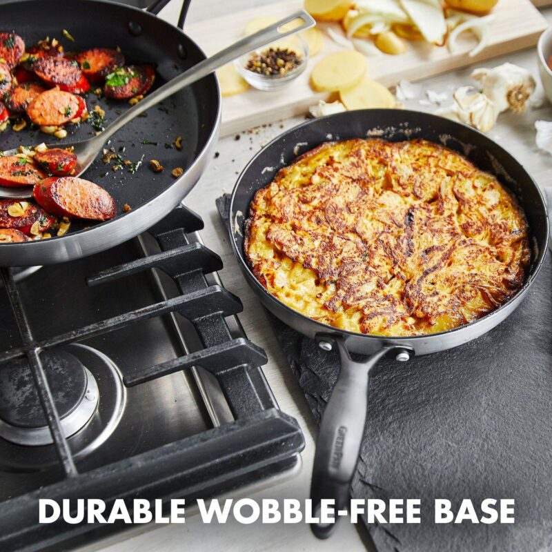 GreenPan Venice Pro Noir 2pc 3Ply Stainless Steel Frypan Set - Image 5