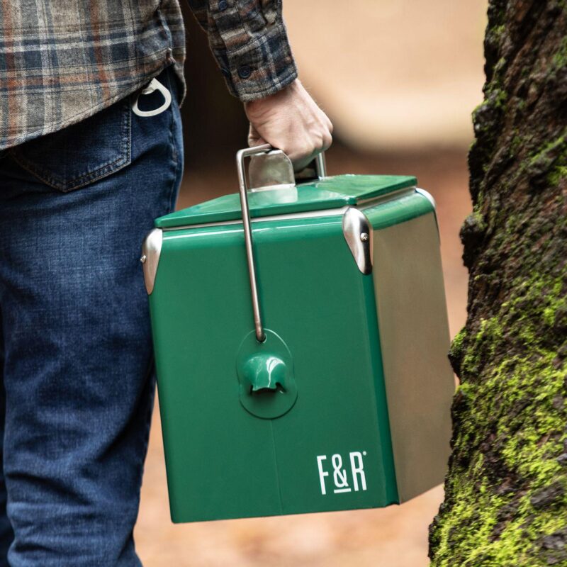 Green Vintage Metal Cooler by Foster and Rye - Image 4