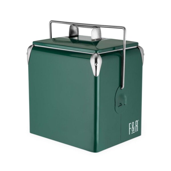 Green Vintage Metal Cooler by Foster and Rye