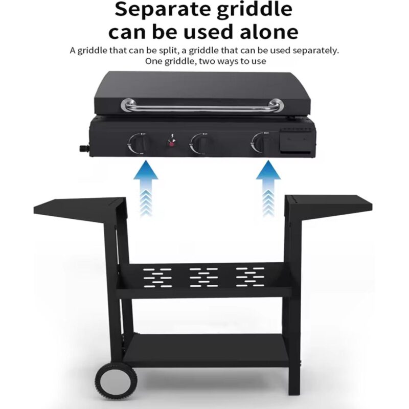 HONGGE 3-Burner Propane Flat Top Gas Grill Griddle, for BBQ, Camping - Image 5