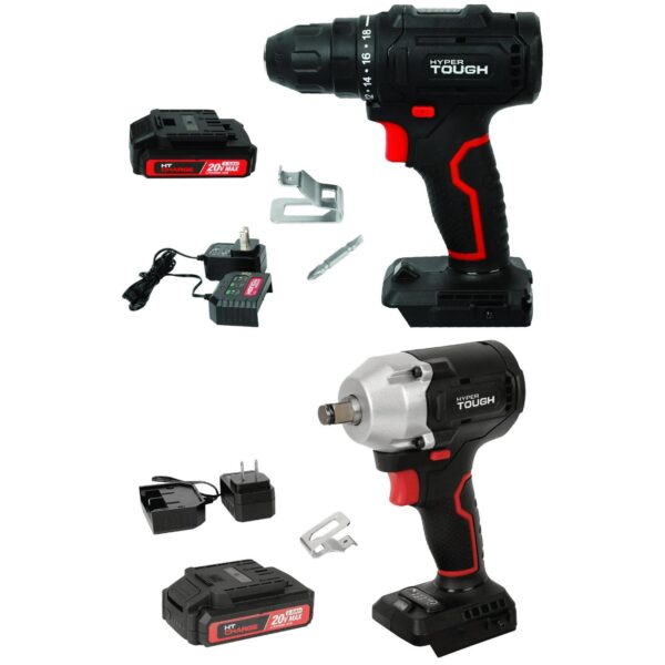 HT 20V Drill Driver and HT 20V Impact Wrench 350ft/lbs