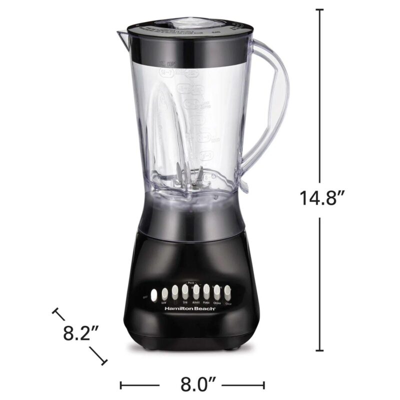 Hamilton Beach 10 Speed 56 Ounce Plastic Jar Smooth Blender in Black - Image 3