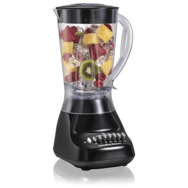 Hamilton Beach 10 Speed 56 Ounce Plastic Jar Smooth Blender in Black