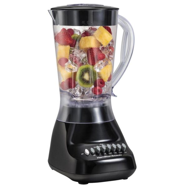 Hamilton Beach 10 Speed 56 Ounce Plastic Jar Smooth Blender in Black