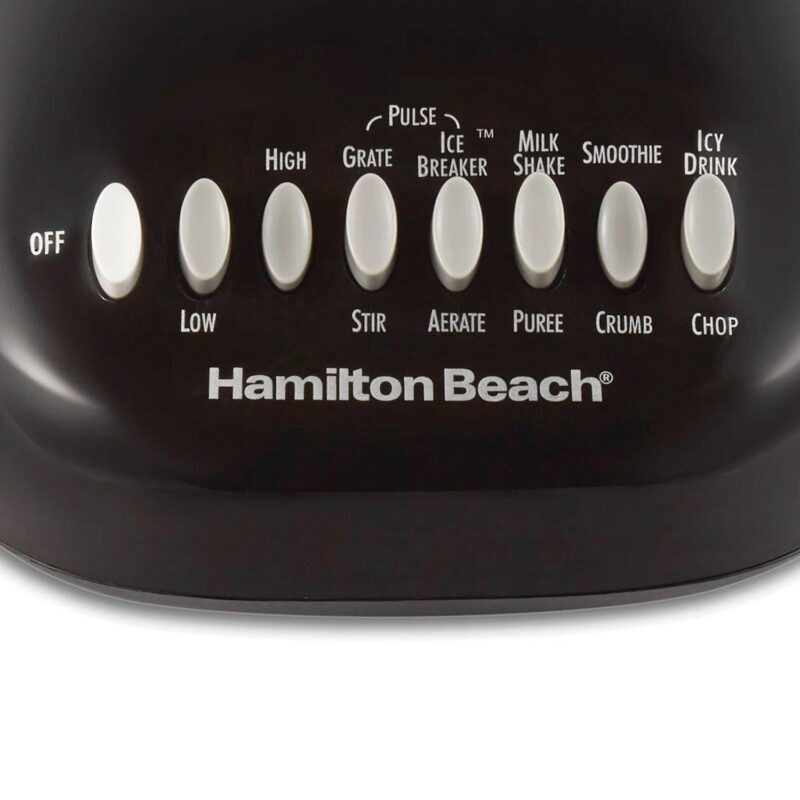 Hamilton Beach 10 Speed 56 Ounce Plastic Jar Smooth Blender in Black - Image 4