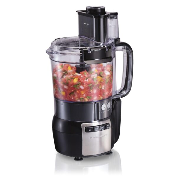 Hamilton Beach 12-Cup Stack and Snap Food Processor with Bonus Disc