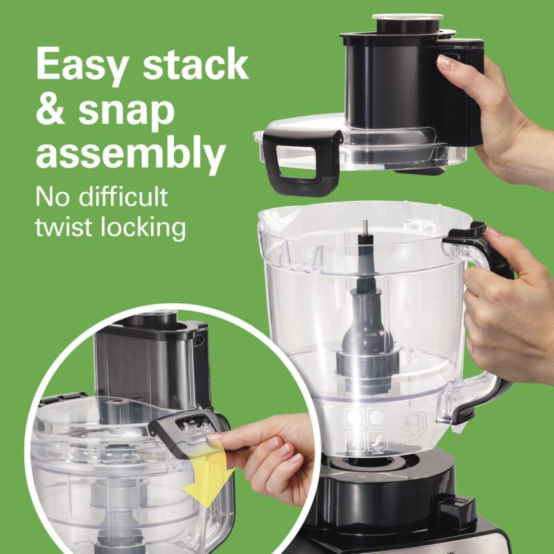 Hamilton Beach 14-Cup Stack and Snap Duo Food Processor - Image 3