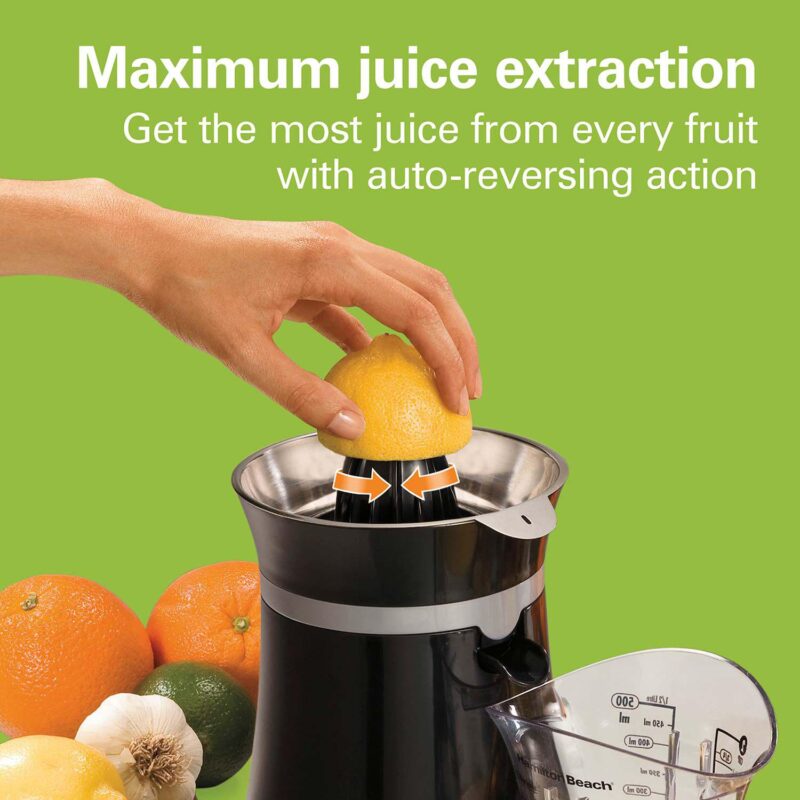 Hamilton Beach 2 Cup Electric Citrus Juicer With Salad Dressing Mixer - Image 5