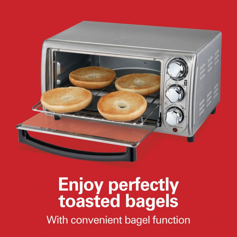 Hamilton Beach 4-Slice Stainless Steel Toaster Oven - Image 8