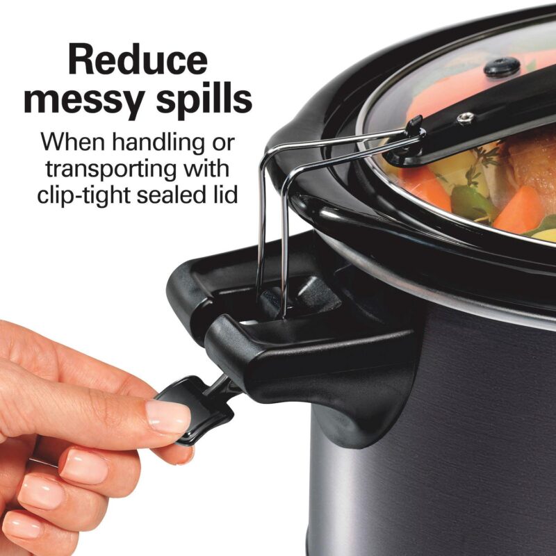 Hamilton Beach 7-qt. Programmable Slow Cooker with Party Dipper Food Warmer - Image 3