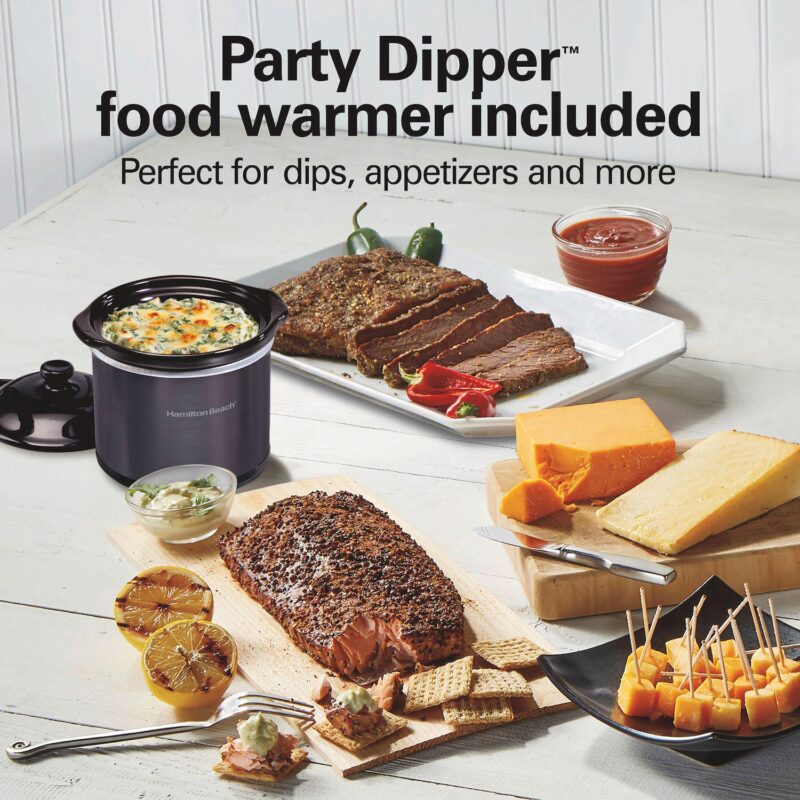 Hamilton Beach 7-qt. Programmable Slow Cooker with Party Dipper Food Warmer - Image 5