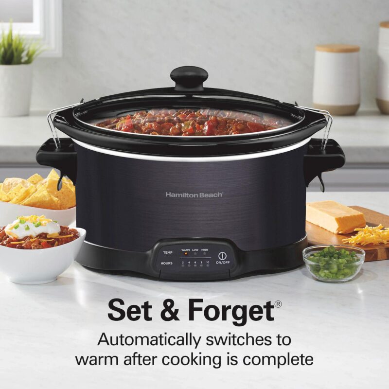 Hamilton Beach 7-qt. Programmable Slow Cooker with Party Dipper Food Warmer - Image 6