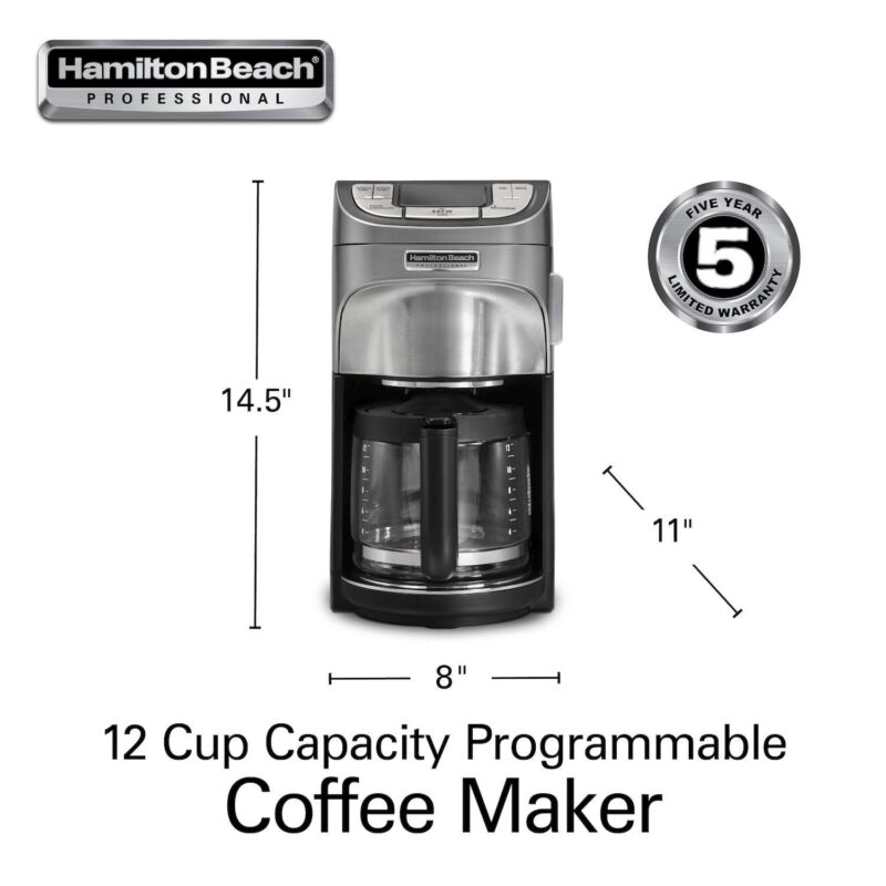 Hamilton Beach Professional 12-Cup Programmable Coffee Maker - Image 15
