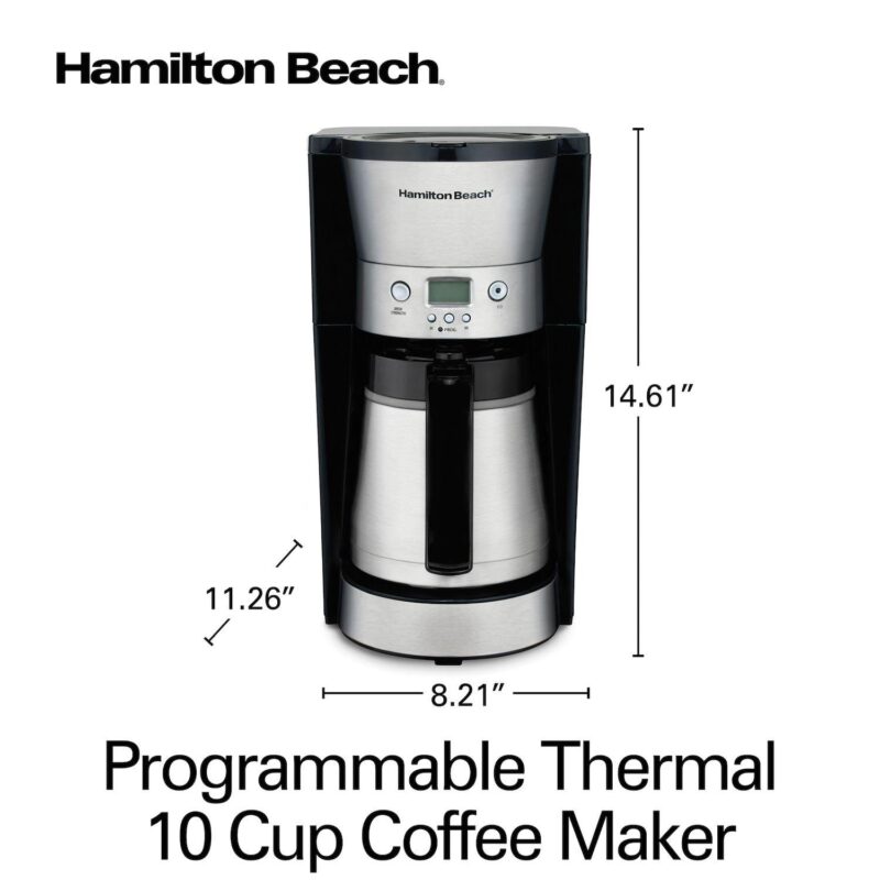 Hamilton Beach Programmable 10-Cup Thermal Coffee Maker - Image 8