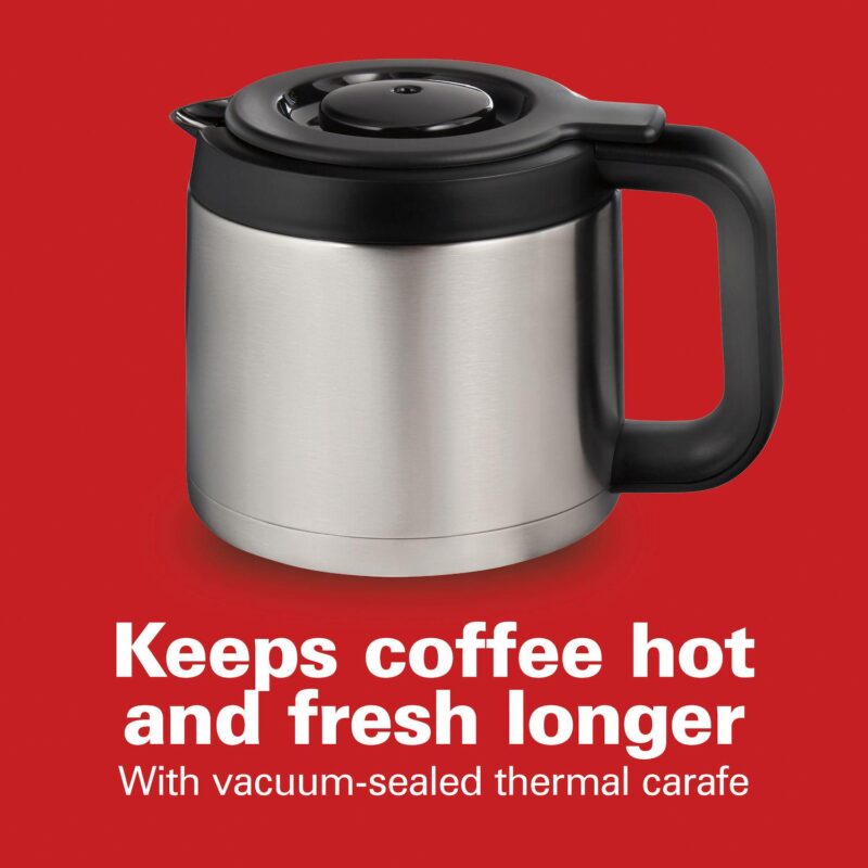 Hamilton Beach Programmable Front-Fill 12 Cup Coffee Maker with Thermal Carafe - Image 2