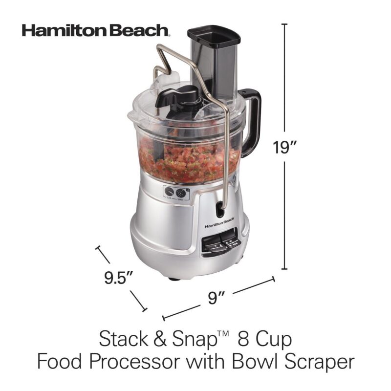 Hamilton Beach Stack and Snap 8-Cup Food Processor - Image 10