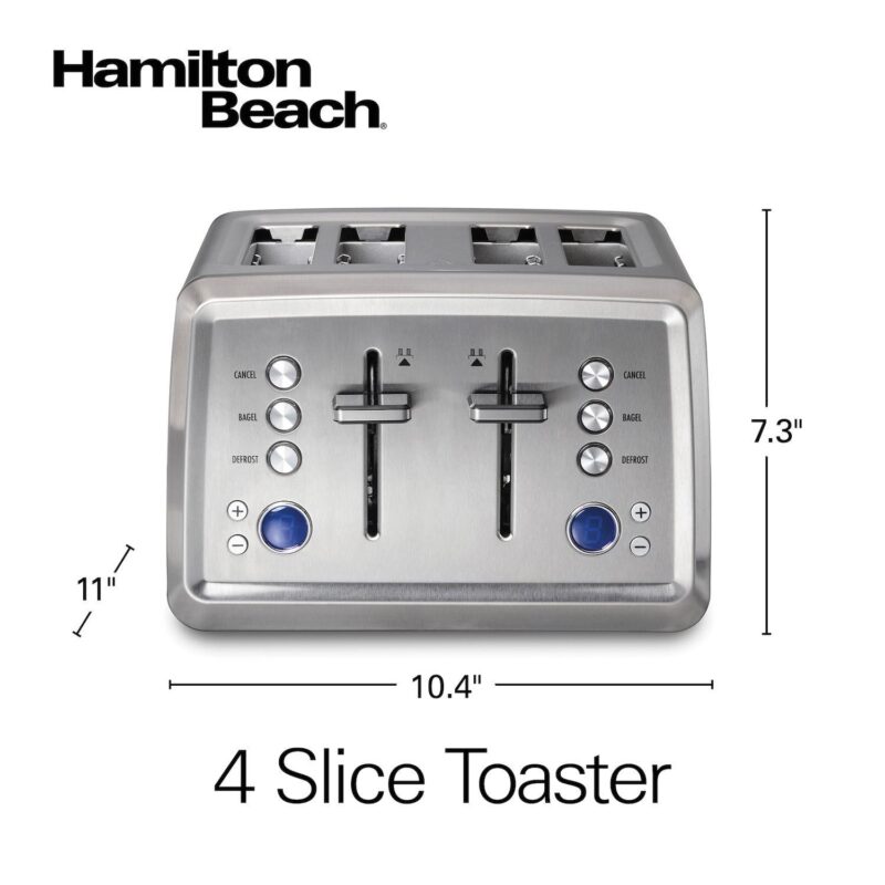 Hamilton Beach Stainless Steel Digital 4-Slice Toaster - Image 7