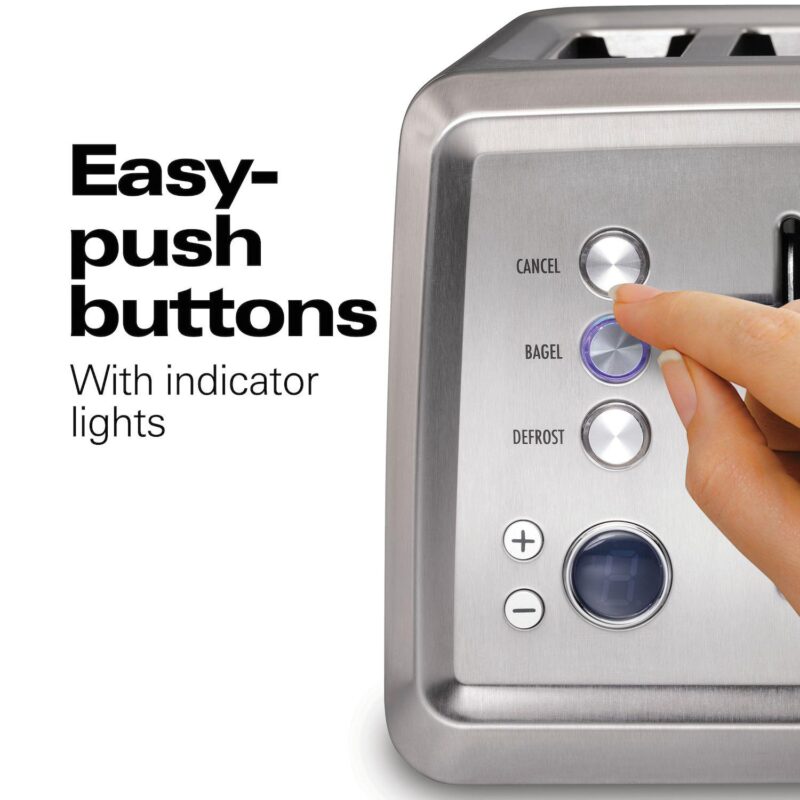 Hamilton Beach Stainless Steel Digital 4-Slice Toaster - Image 3