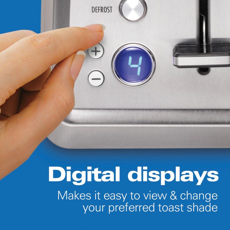 Hamilton Beach Stainless Steel Digital 4-Slice Toaster - Image 6
