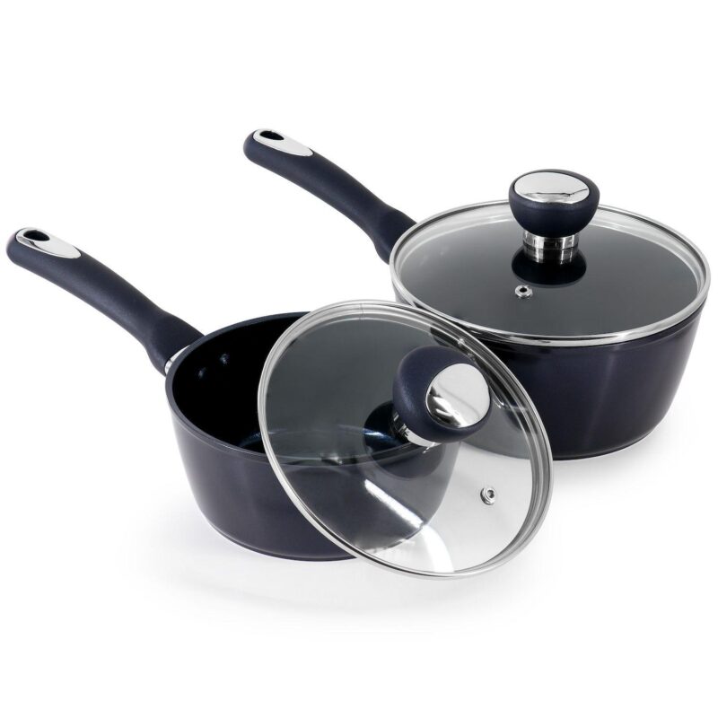 Hawke 14 Piece Ceramic Nonstick Cookware Set in Dark Blue - Image 3