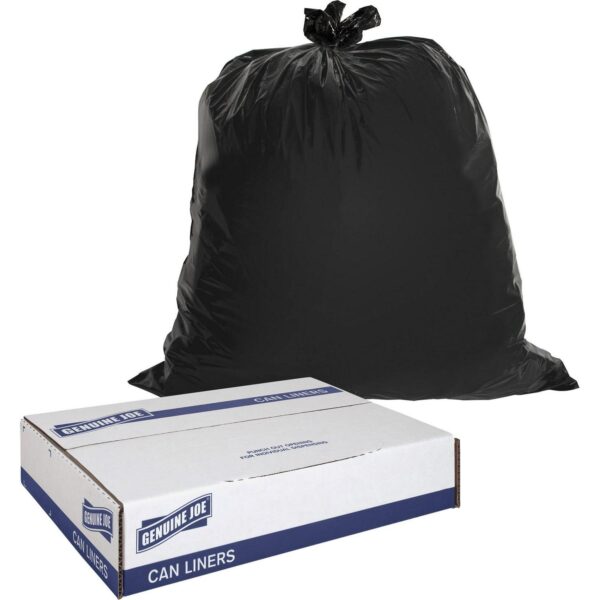 Heavy-Duty Trash Bags 1.5 Mil 55-60 Gallon 50/CT Black 01535