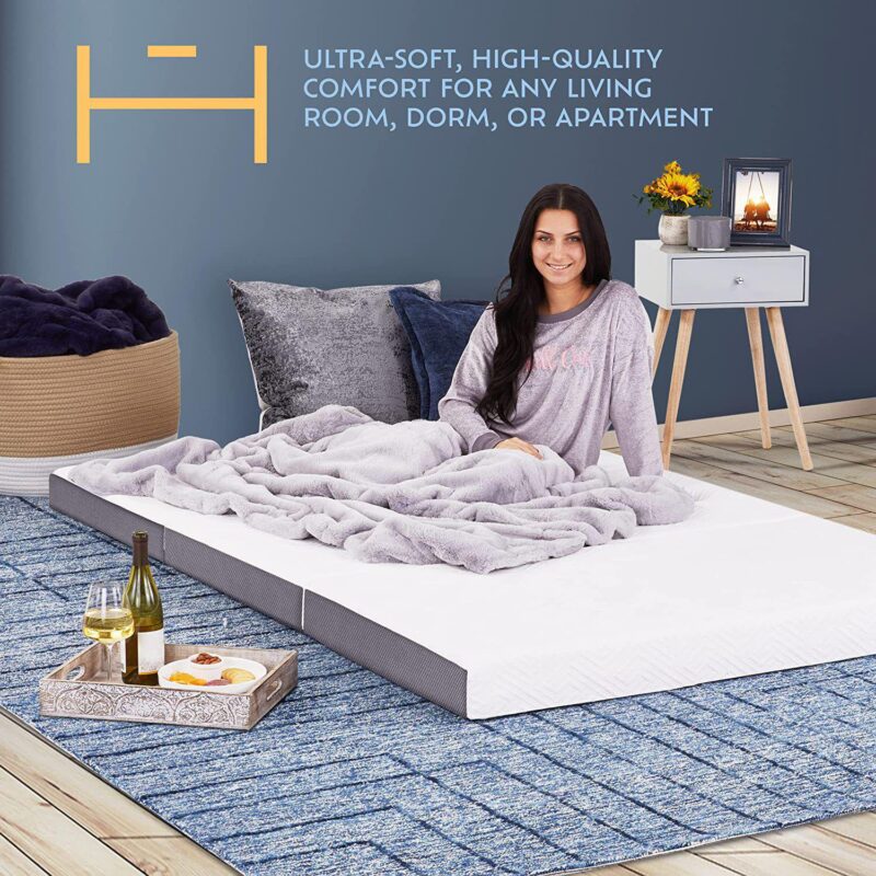 Heyward 4 Trifold Twin Mattress, Machine Washable Memory Foam Mattress - Image 4