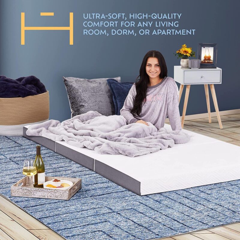 Heyward 4 Trifold Twin Mattress, Machine Washable Memory Foam Mattress - Image 3