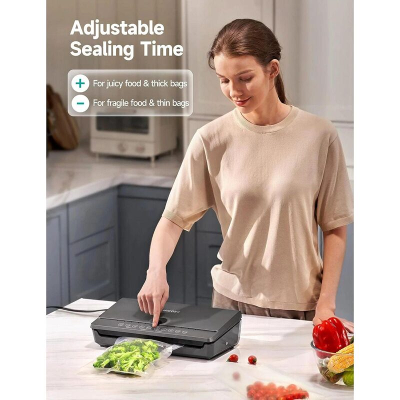 Hicozy Automatic Food Vacuum Sealer With Built-in Cutter And Bag Storage - Image 2