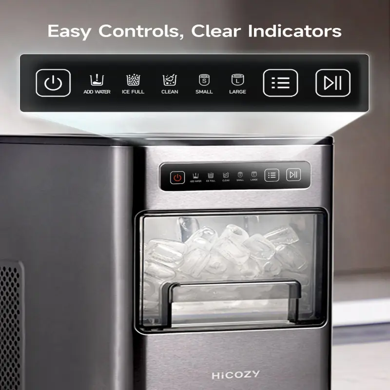 Hicozy Countertop Bullet Ice Maker, Ice In 6 Mins, 24 Lbs/day - Image 4
