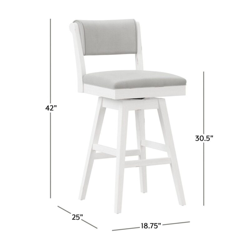 Hillsdale Furniture Clarion Wood and Upholstered Swivel Bar Stool - Image 16