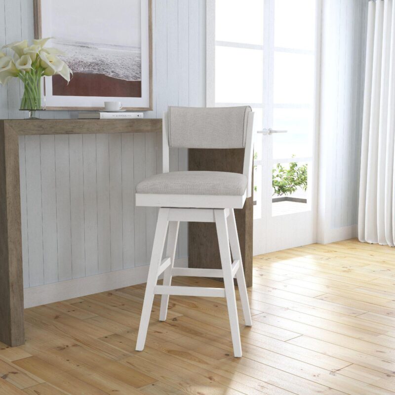 Hillsdale Furniture Clarion Wood and Upholstered Swivel Bar Stool - Image 2