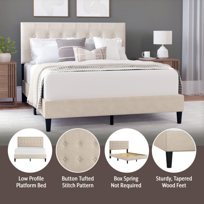 Hillsdale Furniture Hendrix Full Upholstered Bed Frame - Image 9