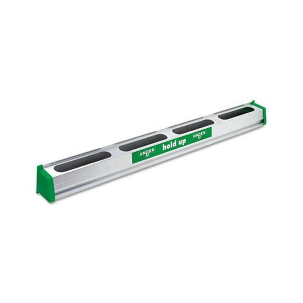 Hold Up Aluminum Tool Rack 36w x 3.5d x 3.5h, Aluminum/Green